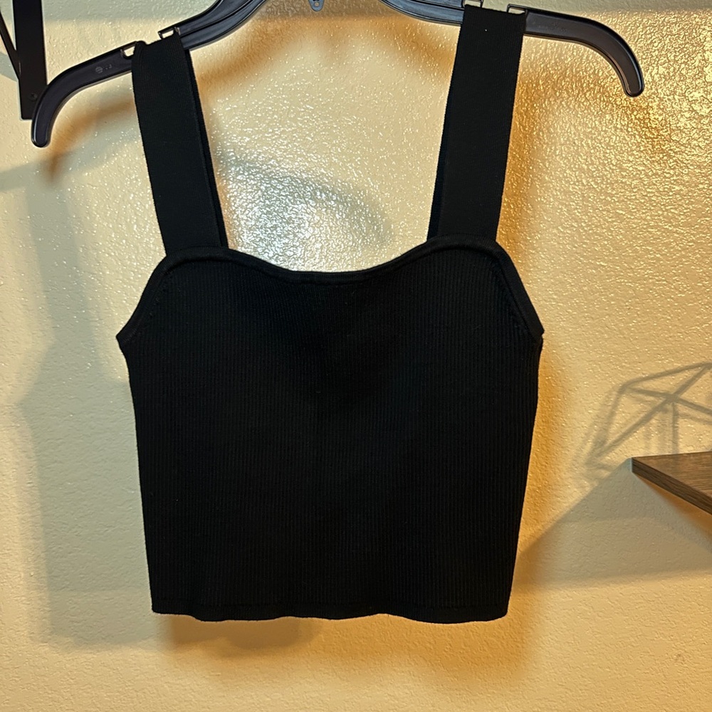 Madewell Black Ribbed Women's Top